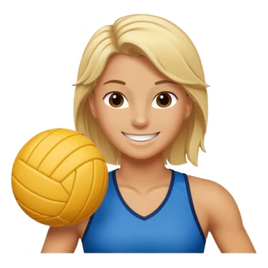 blonde volleyball player sticker