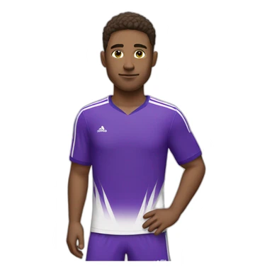 soccer player with purple shirt and white short sticker