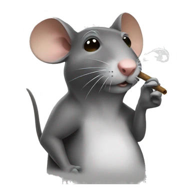Smoking rat sticker