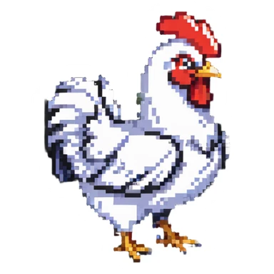 chicken jockey small character riding a chicken sticker