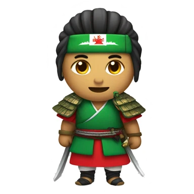 Samurai with Bulgarian flag clothes sticker