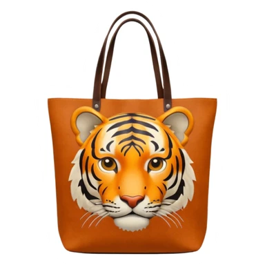 Tiger print tote bag sticker