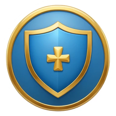 generate a flat image icon for health shield sticker