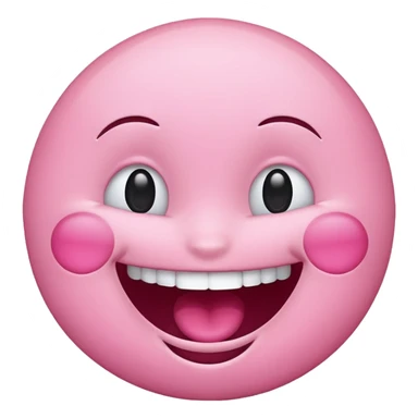 Pink laughing emojii sticker
