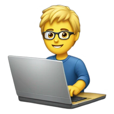 computer guy ethernet laptop sticker