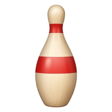 a wooden bowling pin sticker