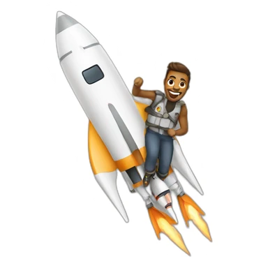 Crazy freelancer on rocket sticker