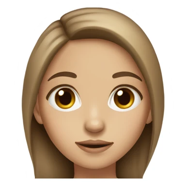 Light brown haired girl with big brown eyes light skin sticker