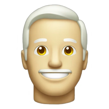 white happy man head money sticker