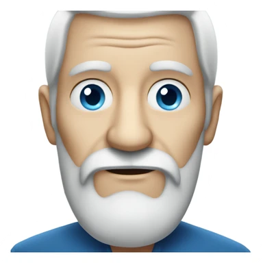 old man with beard portrait with blue eyes sticker