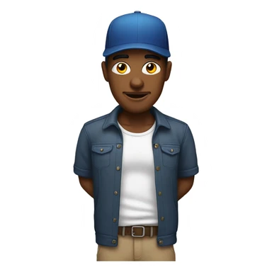 Hombre mulato con gorra sticker