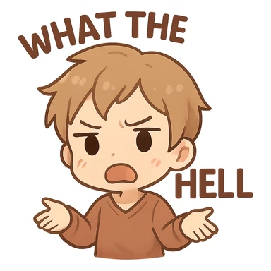 What the hell text remove background sticker