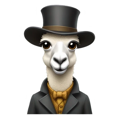 A llama dressed as sherlock Holmes sticker