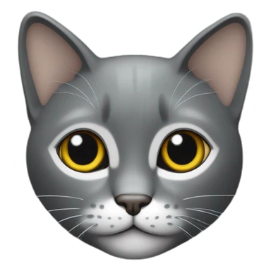 Un Chat gris foncé efreyée sticker