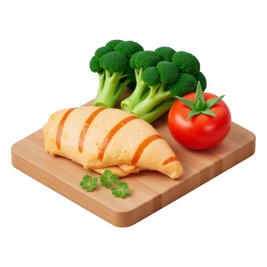 Meal broccoli chicken and tomato  sticker