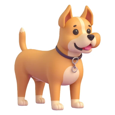 playful dog sticker