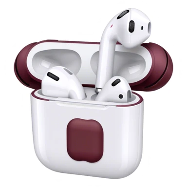 dark burgundy AirPods sticker