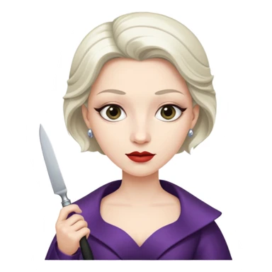 Opera singer with a knife  sticker