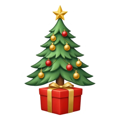 Christas tree, or gift sticker