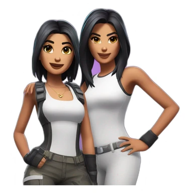 Kylie and Kendal kardashian in Fortnite sticker