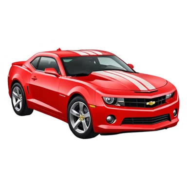 Camaro with racing strips  sticker