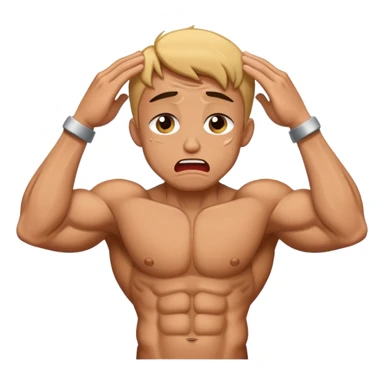skinny bodybuilder crying sticker
