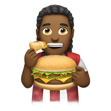 Me eating a  Big Mac sticker