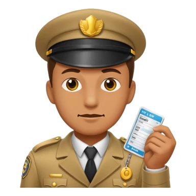 ticket inspector with punch sticker