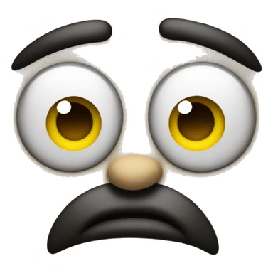 Emoji face staring menacingly  sticker