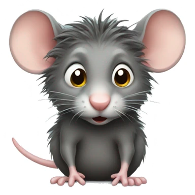 Rat with ugly hair  sticker