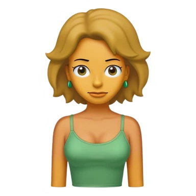 Simpson in a green camisole sticker