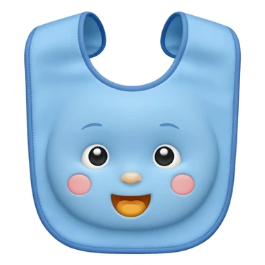 a simple blue baby bib sticker