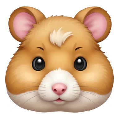 An cute hamster face sticker