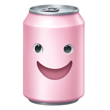 Blank pastel pink soda can sticker