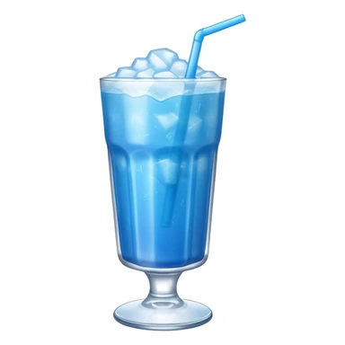 Blue frozen drink sticker