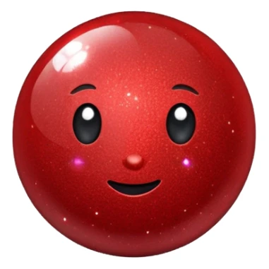 glitter bolinha vermelha pequena sticker