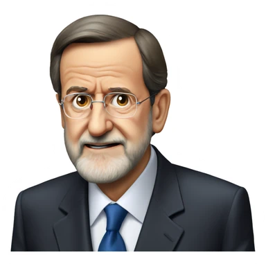 president Rajoy with a monocl sticker