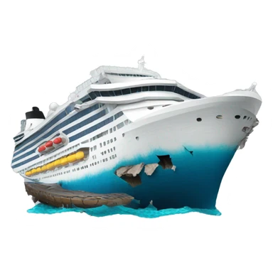 damaged cruise ship sticker