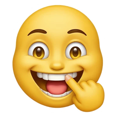 Emoji mordiéndose el dedo sticker