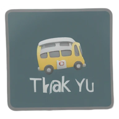 thank you on a trafic sign sticker