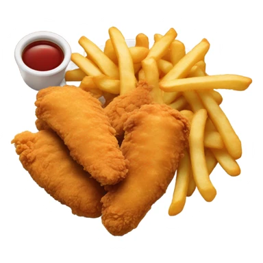 i love chicken fingers and fries sticker