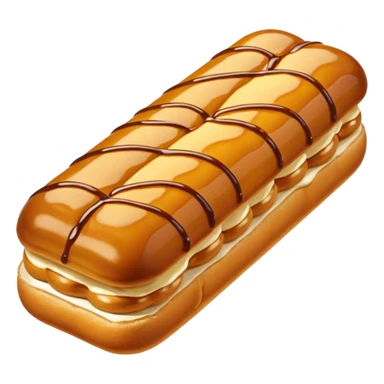 3d realistic Butterscotch éclair  sticker