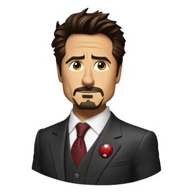 Tony stark with logo Avito sticker