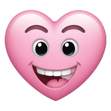 Pink Smiley Face Emoji with Heart Eyes sticker