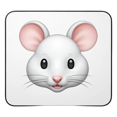 big white mouse pad sticker