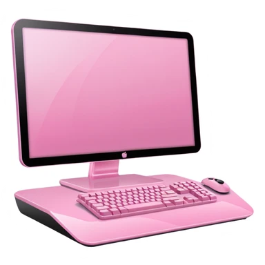 baby pink gaming desktop sticker