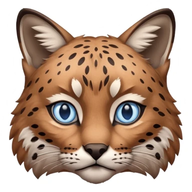 Bobcat with blue eyes sticker
