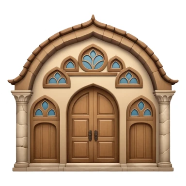 3D Apple-style emoji of a full traditional Turkish han building, showing the entire stone structure with arches, wooden doors, and windows. Rounded, glossy, smooth, soft shadows, white background.








 sticker