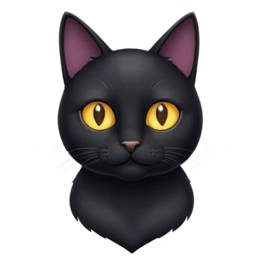 Cat black end with  sticker