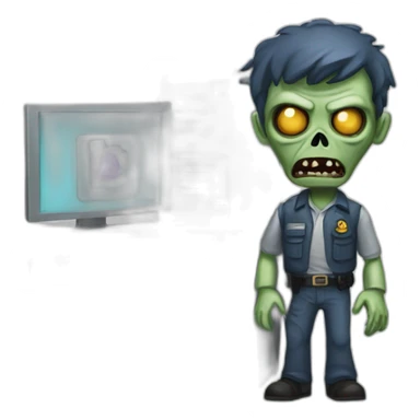 enterprise grade security zombie sticker